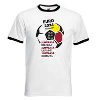 Tričko futbalové Euro24 čierny lem